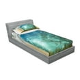 thumbnail image 2 of Ambesonne Forest Fitted Sheet & Pillow Sham Set, Door Stars, Twinxl, Blue Beige, 2 of 2
