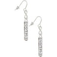 thumbnail image 1 of Delight Jewelry Sisters Best Friends Forever Bar Silver tone Infinity French Earrings, 1 of 4