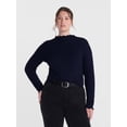 thumbnail image 2 of Scenario Women's Rib Mock Neck Top with Long Sleeves, Sizes XS-XXXL, 2 of 6