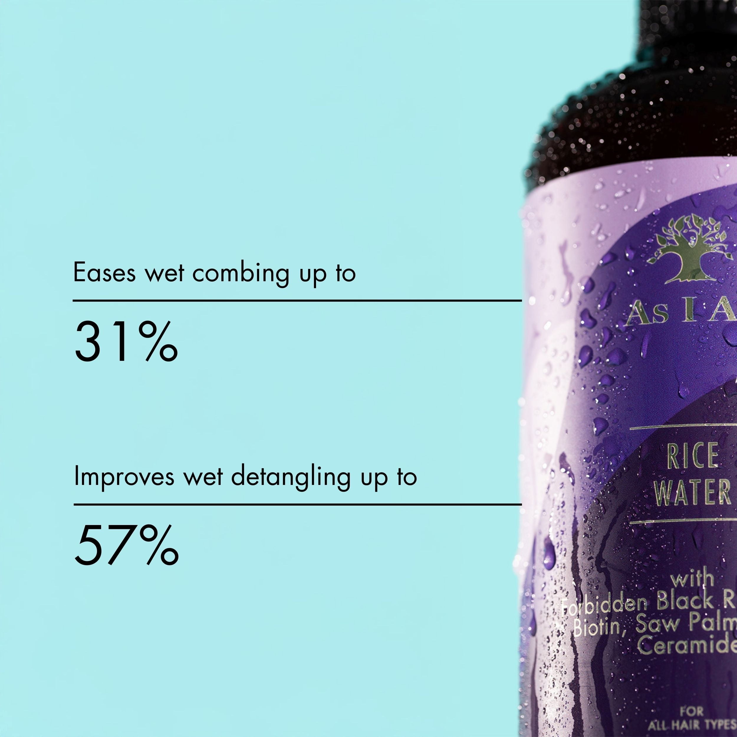 As I Am Rice Water Hair Strengthening Spray for Breakage and Weak Hair Moisture Support 16 fl oz with Forbidden Black Rice, Saw Palmetto, Biotin