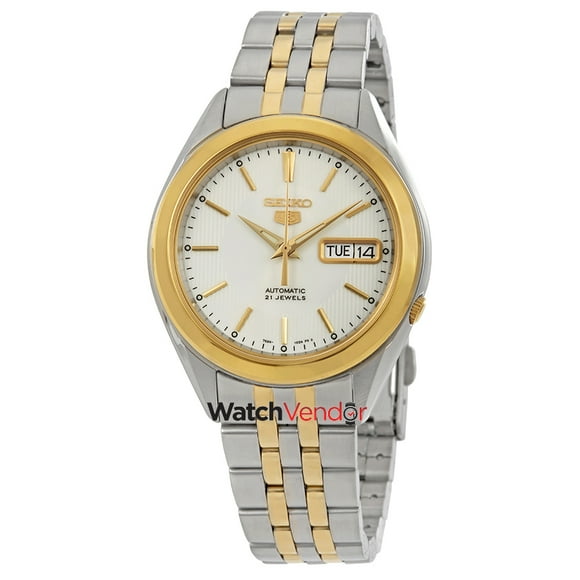 Seiko Silver Dial Men's Two Tone Watch SNKL24