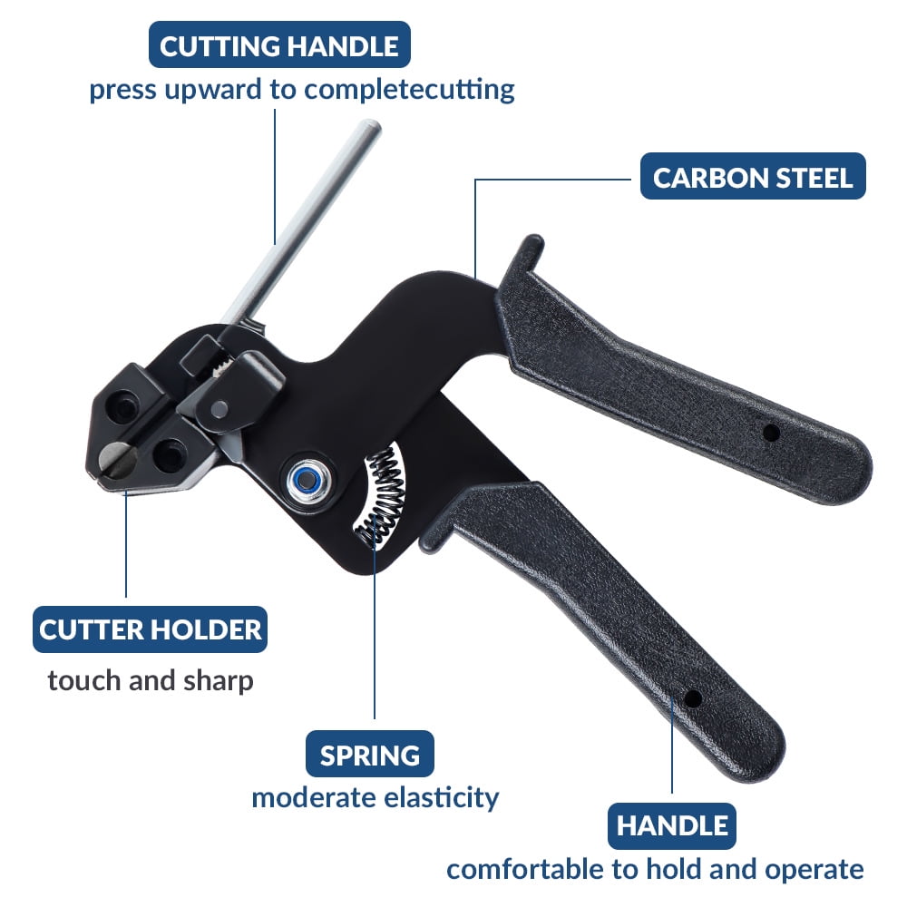 Stainless Steel Cable Tie tool- Heavy Duty Zip Tie Tightener Tool with Tensioning & Cutting Function, Perfect for Industrial, Automotive, and Home Use