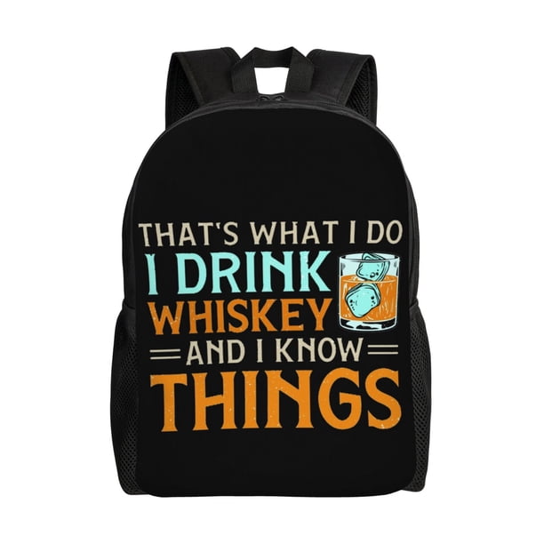 Eso es lo que hago. Bebo whisky y sé cosas. Mochila para portátil, bolso de viaje, mochila informal para la universidad, mochila negra para el trabajo y los negocios, regalo para hombres y mujeres.