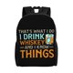 thumbnail image 1 of Eso es lo que hago. Bebo whisky y sé cosas. Mochila para portátil, bolso de viaje, mochila informal para la universidad, mochila negra para el trabajo y los negocios, regalo para hombres y mujeres., 1 of 5