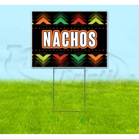 Fiesta Nachos (18" x 24") Yard Sign, Includes Metal Step Stake