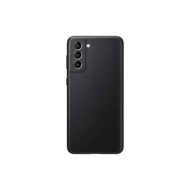 Funda de piel negra para Samsung Galaxy S21+, versión estadounidense