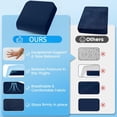 thumbnail image 5 of Wheelchair Seat Cushion - Cooling Gel & Memory Foam Office Chair Cushion with Non-Slip Bottom & Washable Cover, Ergonomic Car Seat Pillow for Sciatica, Tailbone, Back Comfort (Navy Blue), 5 of 8