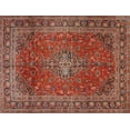 thumbnail image 1 of Ahgly Company Indoor Rectangle Traditional Orange Salmon Pink Medallion Area Rugs, 7' x 10', 1 of 6