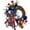 multicoloured, variant on Artifical Patriotic Wreath Fourth of July Wreath with Hydrangeas Ivy Spring Summer Wreath for Front Door Wall Decor Indoor Outdoor Memorial Day Wreath Garland Decoration Front Door Wall Home Decor