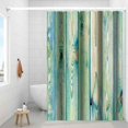 thumbnail image 2 of Light Green Shower Curtain for Bathroom Farmhouse Wood Door Fabric Stall Shower Curtains Waterproof Modern 72x72inches Small Bathtub Shower Curtain with Hooks, 2 of 6