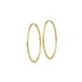 thumbnail image 3 of Gem & Harmony Large 10K Yellow Gold Hoop Earrings 1 1/2 inches (1.2mm) for Women, 3 of 4