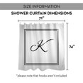 thumbnail image 7 of Creative Products Classic White Monogrammed Shower Curtain - K, 7 of 7