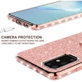thumbnail image 5 of Glitter Phone Case For Galaxy S20 Plus/S20+ Case, Ring Kickstand Bling Cover for Girls Women Diamond Sparkly for Galaxy S20 Plus - Rose Gold, 5 of 5