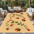 thumbnail image 2 of Ladybugs Eucalyptus Outdoor Rug for Patio/Deck/Porch, Non-Slip Large Area Rug 6 x 9 Ft, Spring Botanical Leaves Yellow Indoor Outdoor Rugs Washable Area Rugs, Reversible Camping Rug Carpet Runner, 2 of 8