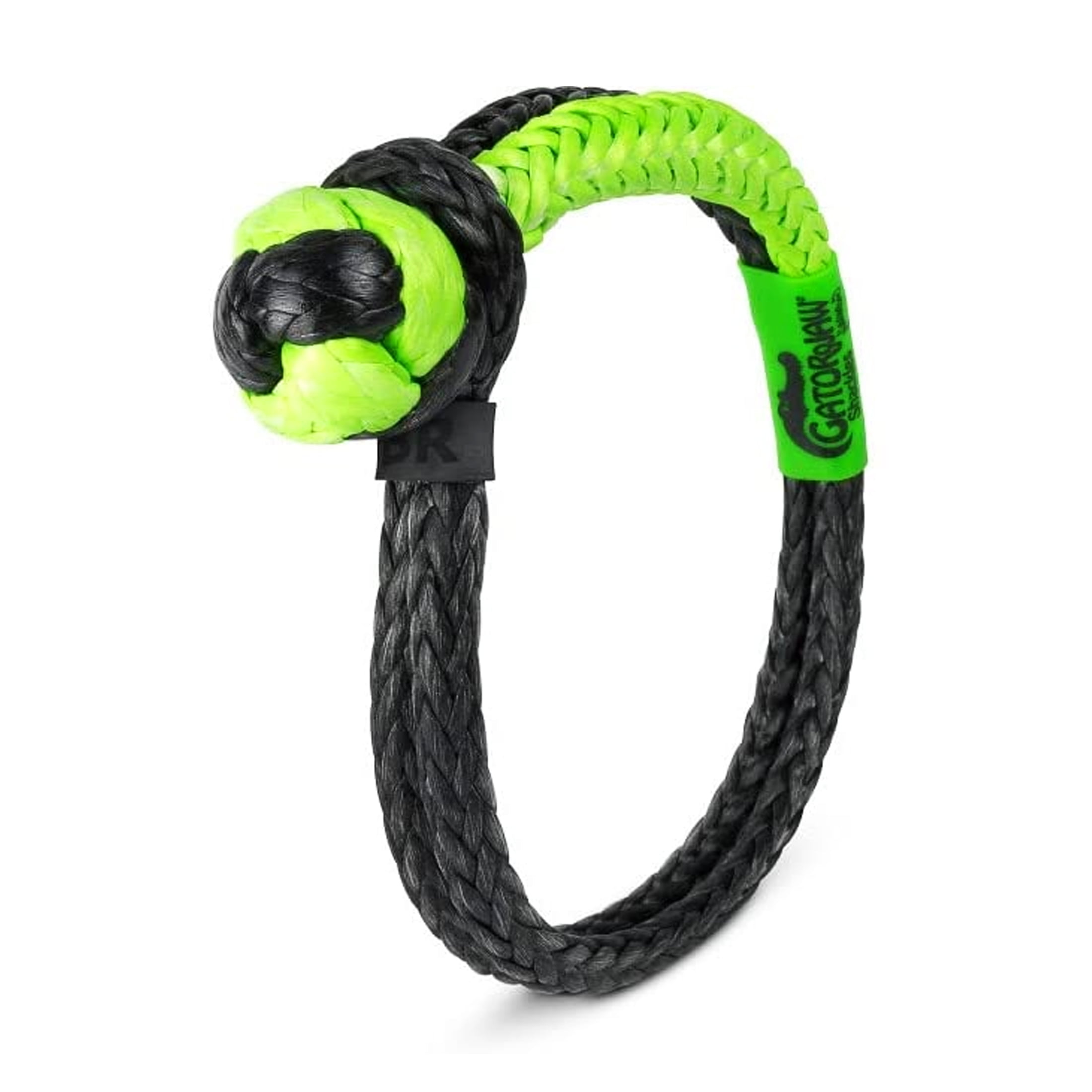 Made in The USA Bubba Rope Gator-Jaw Pro Synthetic Soft Shackle 47,000LB Breaking Strength 3/8” NexGen Green & Black 