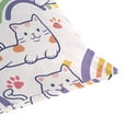thumbnail image 7 of Ryvnso Cat Paw Print Rainbow Throw Pillow Covers Couch Pillowcases Decor for Bed Sofa 16" x 16", 7 of 7