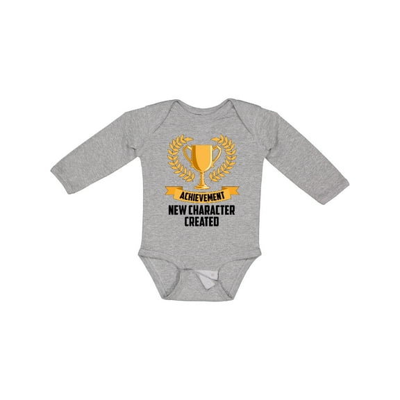 Inktastic Achievement Unlocked New Character Created Boys or Girls Long Sleeve Baby Bodysuit