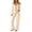 Beige, variant on WRKEKC Womens Pajama Sets Off Shoulder Long Sleeve Top with Pants Loungewear Sleepwear Set Soft Cotton Winter Pajama