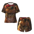 thumbnail image 2 of Yiaed Hip-Hop Guinea Pig. Print Short Sleeve Pajama Sets for Women Casual Crew Neck 2 Piece Lounge Sets Women's Short-Sleeved Pajama-X-Large, 2 of 5