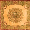thumbnail image 1 of Ahgly Company Indoor Square Medallion Orange Traditional Area Rugs, 3' Square, 1 of 1