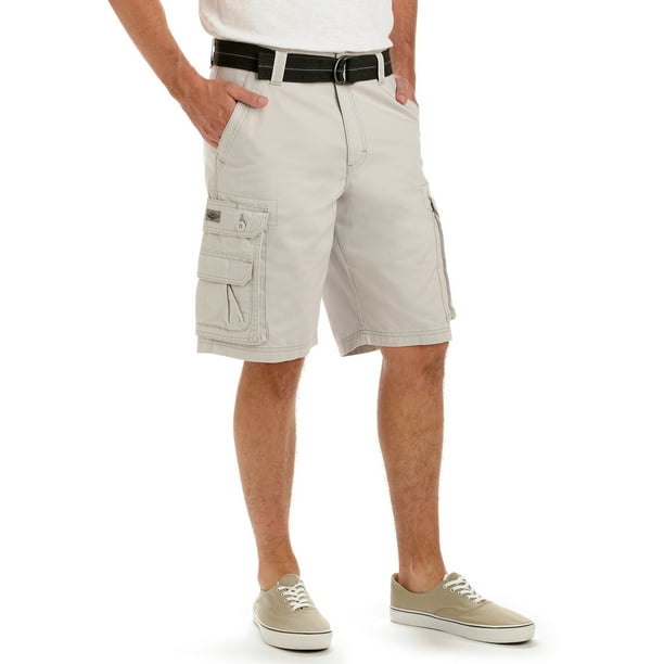 Lee Lee Men's Dungarees Belted Wyoming Cargo Short Cadet Gray