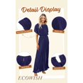 thumbnail image 7 of NAYTOAO Women's Pleated Lined Maxi Dress Flutter Sleeve Front Slit Cocktail Wedding Guest Dress, 7 of 7
