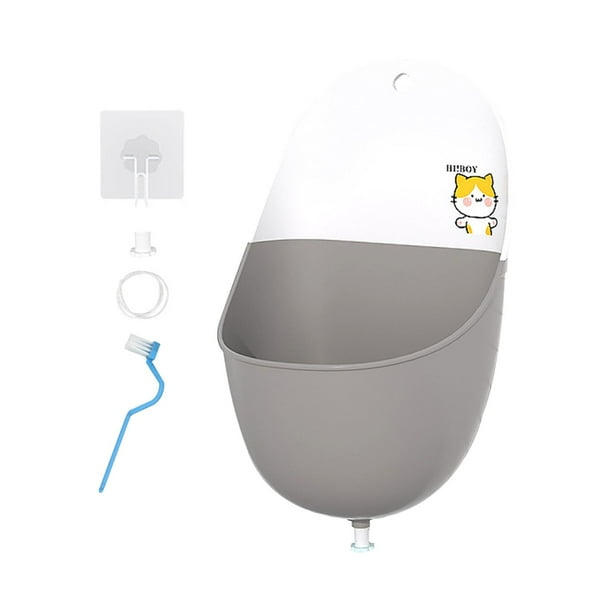 portátil para colgante de Material suave y duradero de dibujos animados de 8 a 6 de edad, peq gris con tubo Yotijar Orinal para colgar en la pared
