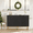 Black 3 Doors, variant on Accreate 31.5" Modern Sideboard Buffet Cabinet with Storage, Wood Credenza Console Table with Adjustable Shelf, Herringbone Pattern Doors & Gold Handles