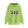 thumbnail image 4 of Bzhegqhd Women's Hooded Sweatshirts Christmas Printed off Shoulder Long Sleeve Loose Fit Casual Top Holiday Winter Fashion Pullover Comfortable Soft Blouse Gift for Ladies, 4 of 5