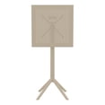 thumbnail image 5 of Sky 24 inch Square Folding Bar Table in Taupe finish, 5 of 9