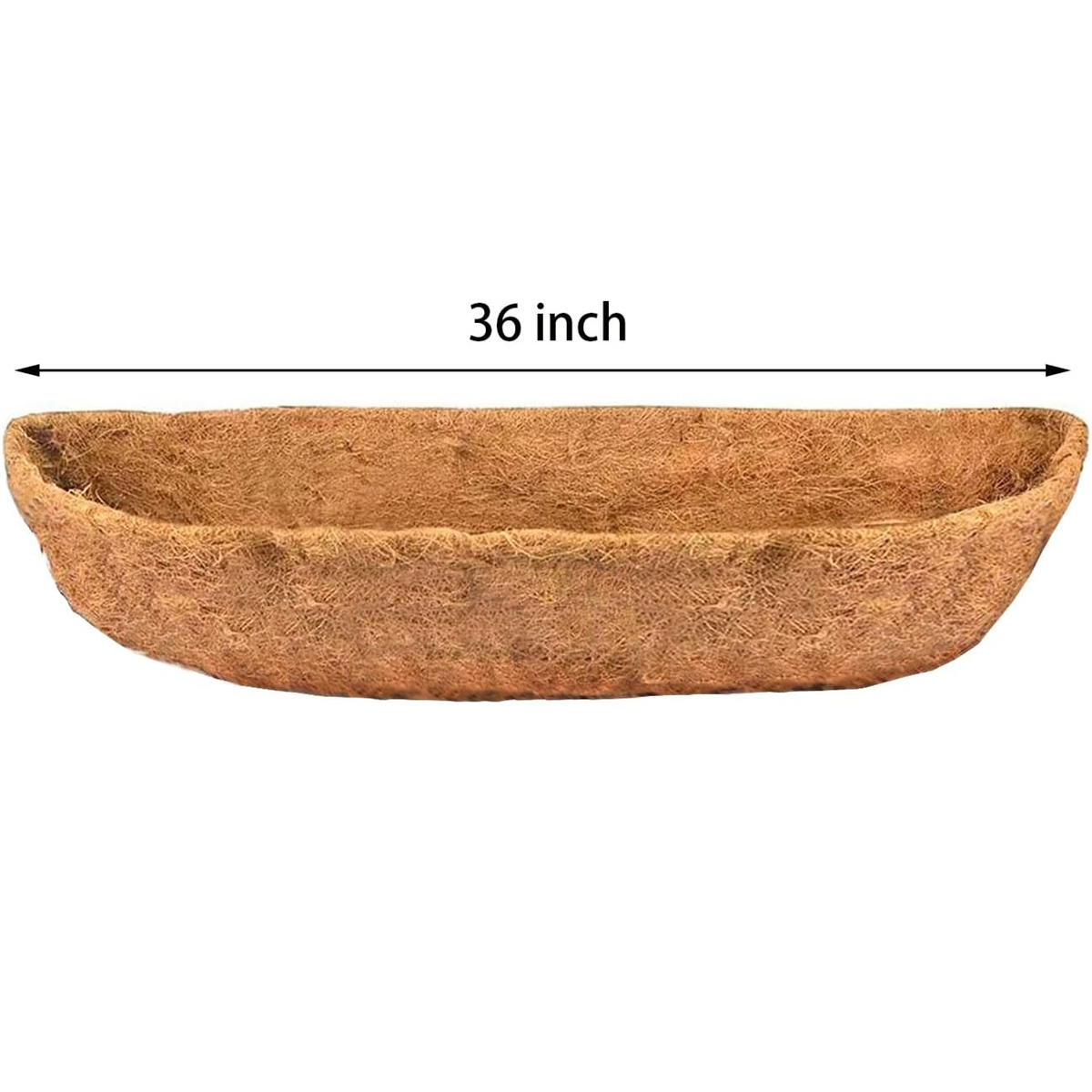 Coco Liners for Planters Yahome 4 Pcs 36" Natural Coconut Fiber Replacement Liners, Liners for Wall Basket Planters Trough Coconut Basket Liners for Outdoor Plants Coco Liners for Planters