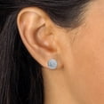 thumbnail image 3 of .30 TCW Diamond Sterling Silver Pave Stud Earrings (4/10 inch), 3 of 3