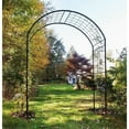 thumbnail image 2 of Achla Designs Elegant Handcrafted Monet II Wrought Iron Garden Arbor, 114.5 Inch Tall, Graphite Powder Coated Finish, 2 of 5