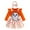 Orange, variant on CONFREE Toddler Baby Girl Halloween Outfits Long Sleeve Cute Pumpkin Ghost Embroidered Bodysuit Suspender Skirt With Hairband 3Pcs Hallowmas Outfit Set Fall Clothing Set