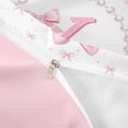 thumbnail image 4 of meiyoeat Cute Coquette Bowknot Twin Duvet Cover For Kids,Pink Ribbon Bow Initial Letter K Twin Bedding,Pink Reversible,2-Piece(No Comforter), 4 of 6
