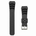 thumbnail image 1 of 22mm Black Rubber Watch Band/strap Replacement For Seiko Diver's Watch, 1 of 5