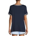 thumbnail image 3 of Secret Treasures Women's and Women's Plus Size Knit Sleep Shirt with Short Sleeves, 3 of 5