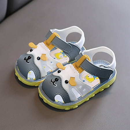 

kpoplk Toddler Walking Shoes Kids Girls Walkers Sandals Soft Rubber Sole Non Slip Summer Baby Shoes Toddler Toddler Shoes Girl(Grey)