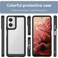 thumbnail image 3 of Case for Moto G35 5G,Moto G35 5G Case,Transparent TPU+PC Acrylic Protective Military Grade  Heavy Duty Shockproof Protection Phone Case for Motorola Moto G35 5G (Black), 3 of 16