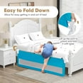 thumbnail image 5 of Babyjoy 71" Long Bed Rail for Toddlers with Removable Cover Breathable Mesh & Crossbar Blue, 5 of 9