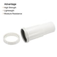 thumbnail image 4 of Tubo de extensión Uxcell de 110 mm/4.33" para desagüe, conector de PVC para cocina, blanco, 4 of 5