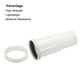 thumbnail image 4 of Tubo de extensión Uxcell de 110 mm/4.33" para desagüe, conector de PVC para cocina, blanco, 4 of 5