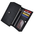 thumbnail image 4 of Women RFID Blocking Real Leather Wallet - Clutch Checkbook Wallet for Women, 4 of 49