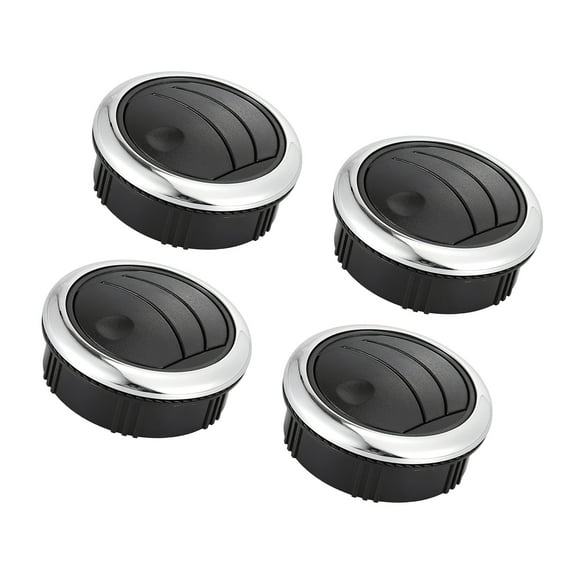 Motoforti 4 Pcs AC Air Outlet Vent Louvered Dashboard Electroplate Knob for RV Bus Boat Yacht Caravan 87mm 75mm