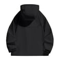 thumbnail image 4 of Xunlbb Coat Rain Jacket Men's Fashion Casual Solid Color Pockets Zipper Jacket Long Sleeve Hooded Casual Outwear Coat Great Gifts for Less,M-6XL, 4 of 4