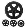 thumbnail image 6 of FONDOTIN Vintage Cart Wheels Shopping Cart Wheels Black Plastic 4Pcs, 6 of 8