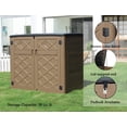 thumbnail image 3 of Large Horizontal Storage Sheds, 48 cu.ft Resin Garden Shed Weather Resistance, Outdoor Storage Box Lockable for Patio Backyard Garden, 3 of 6
