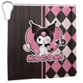 thumbnail image 2 of Kuromi and My Melody Shower Curtains for Bathroom, Kids Shower Curtain Sets Waterproof Fabric Cloth Bath Curtains with 12 Hooks 72x72 inch, 2 of 8