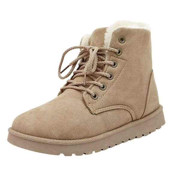 Women's Snow Boots Stacked Womens Wide Width Snow Short Snow for Women Short Leather Booties Stylish Tall Snow for Women Snow Rain for Women Heel Fashionable Footwear for Womens Winter Snow