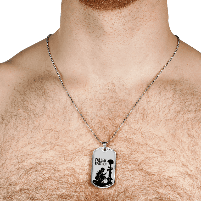 Brother dog tag necklace sale